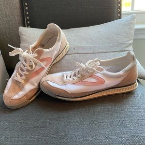 Tretorn white and pink sneakers Sz 10